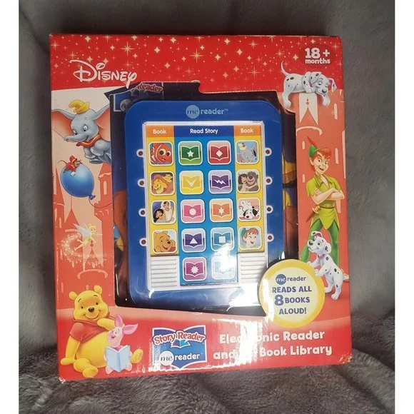 NEW Disney Favorite Electronic Story Me Reader & 8 Book Library Dora Winnie 101‎