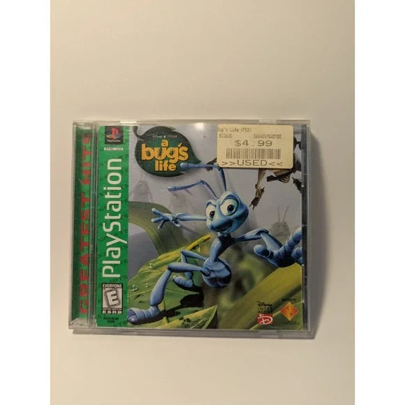 A Bug's Life (Sony PlayStation, 1998, pre-owned) CASE & MANUAL ONLY