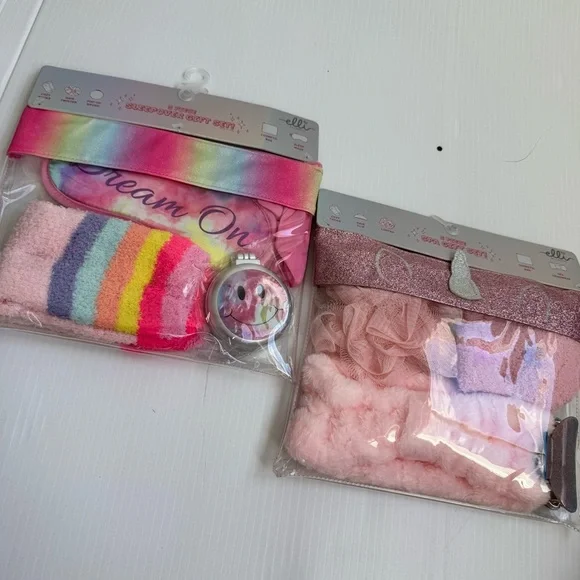 Fun girls gifts sets Kids Hair Accessory 1 unicorn set and 1 smiley face set