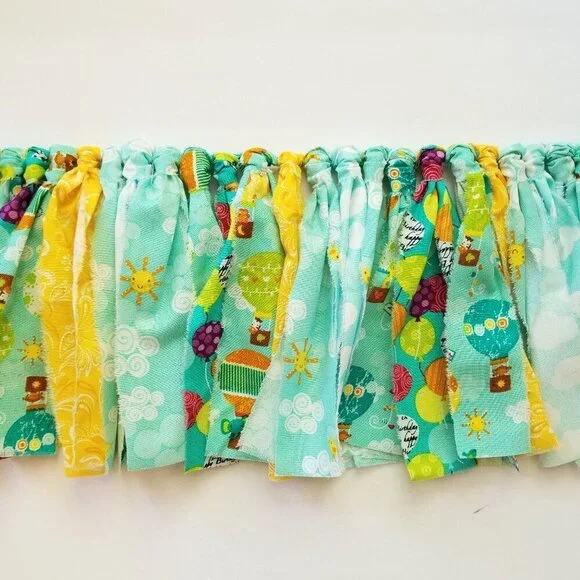 Fabric Banner Wall Hanging | Cubicle Decor, Fabric Garland | Hot Air Balloon | 7