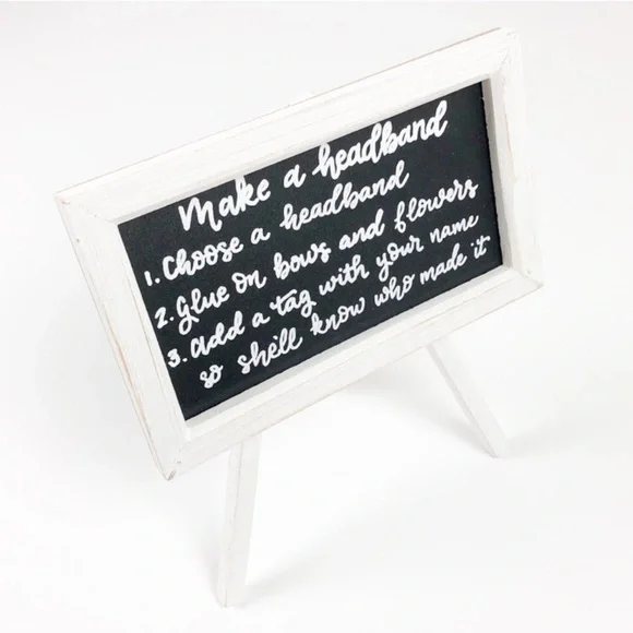 Chalkboard easel for baby shower