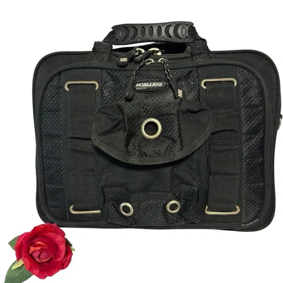 Mobile Edge Nylon ScanFastCollection Checkpoint Laptop Briefcase black 11X14