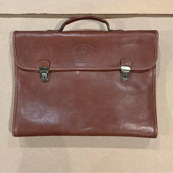 Classic Ghurka Brown Leather Briefcase