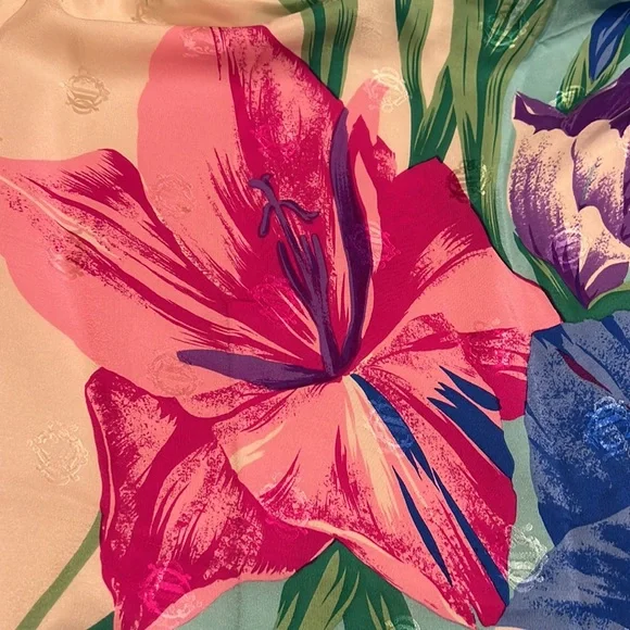 Dior shawl silk scarf floral