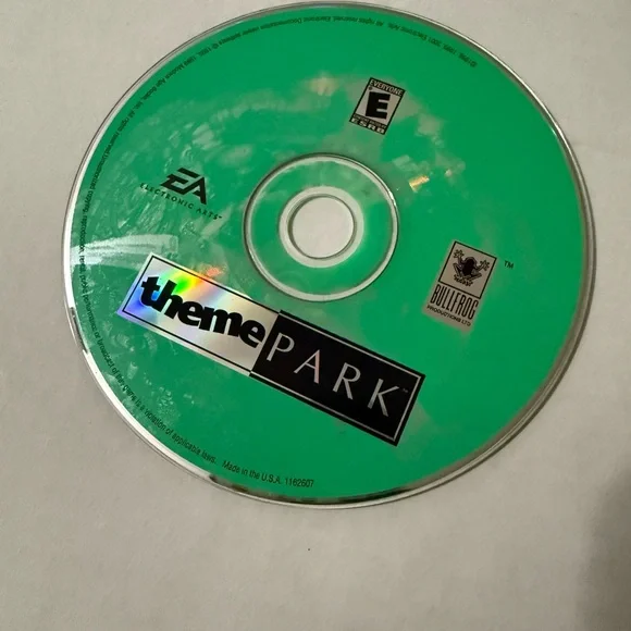 Theme Park PC Game Disc