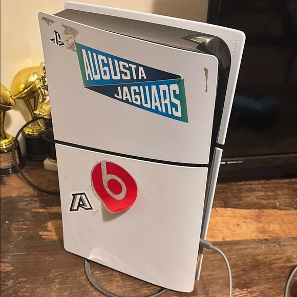 Sony White Console with Custom Decals