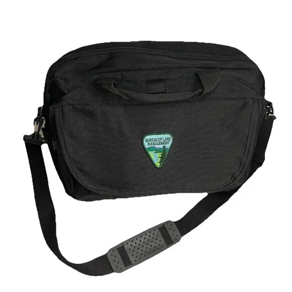 Vintage BLM Bureau of Land Management Bag Black Briefcase Laptop Carry-On