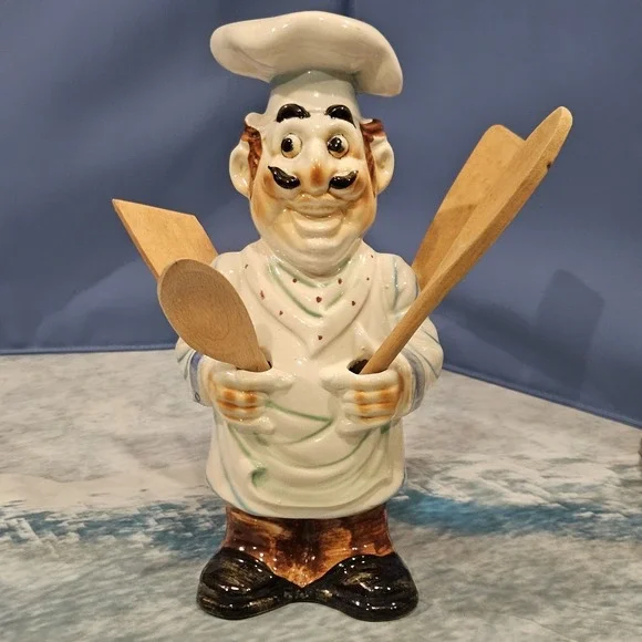 Vintage Ceramic Chef Utensil Holder 12