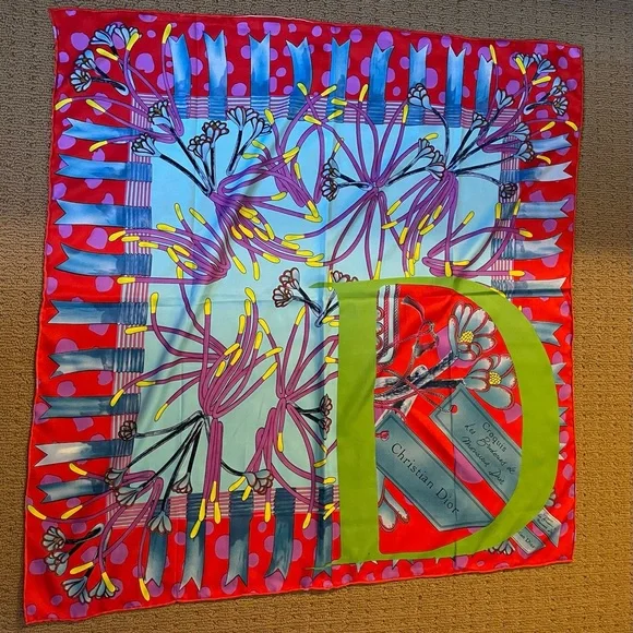 Christian Dior Croquis colorful scarf