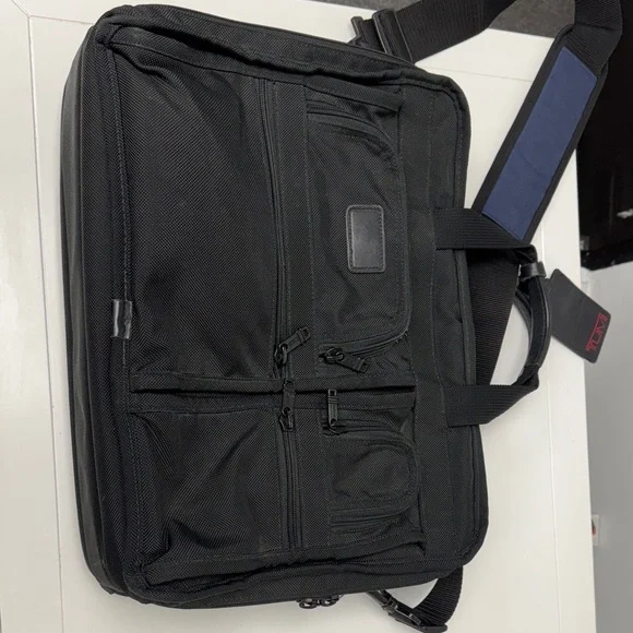 TUMI Black Nylon Briefcase Laptop
