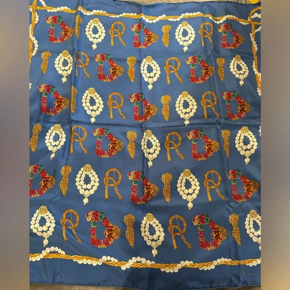 Vintage silk Christian Dior Jewel 💎 scarf