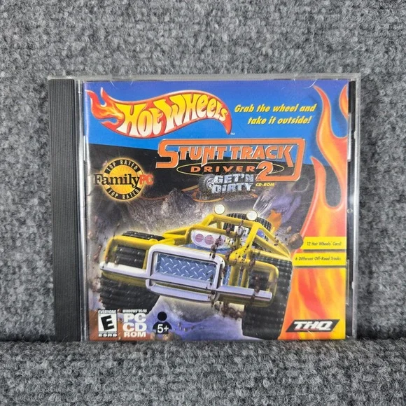 Hot Wheels Stunt Track Driver 2 Get N‎ Dirty PC CD ROM Game