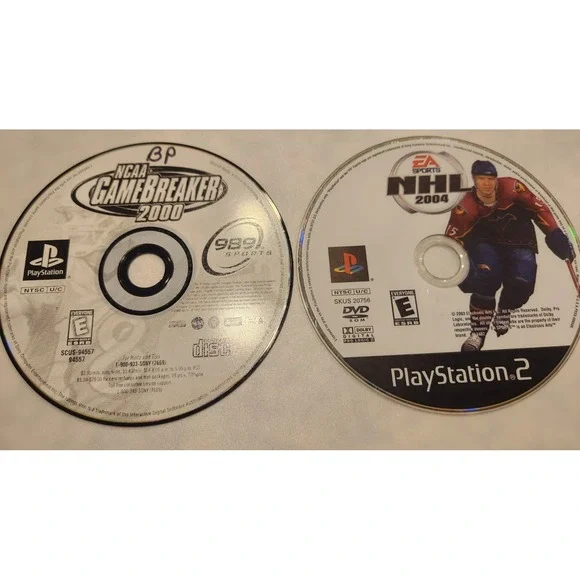 Lot of 2 PS2 Games- NCAA Game Breaker 2000 & NHL 2004 PlayStation 2