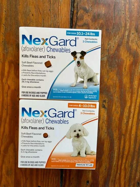 Chewables Flea & Tick Prevention for Dogs - White/Blue (10.1–24 lbs)
