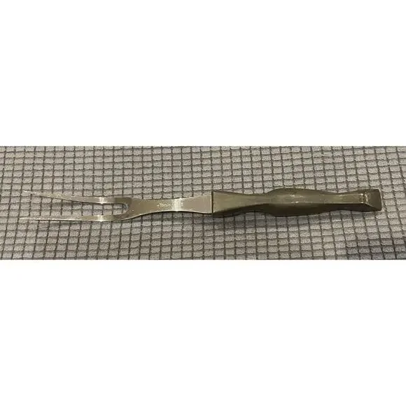 Cutco Carving Fork #1727 KM Stainless Classic Brown Handle USA