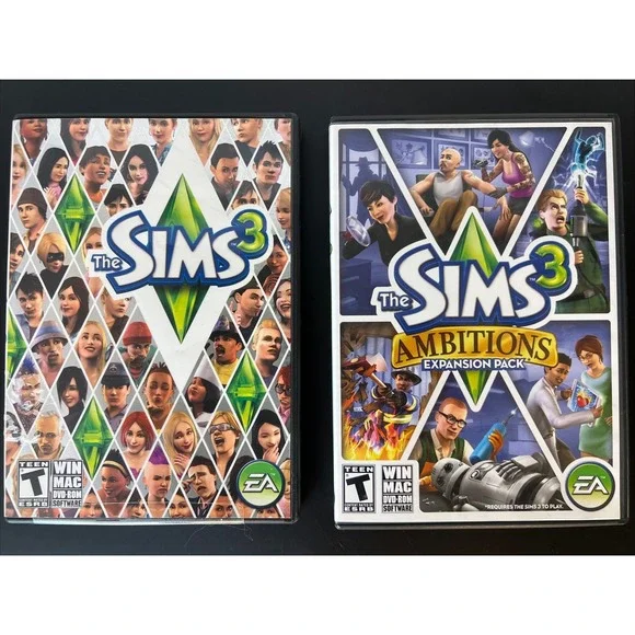 The Sims 3 PC Game 2009 plus‎ The Sims 3 2010 Ambitions Expansion Pack Complete