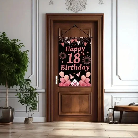 Happy 18th Birthday Door Banner