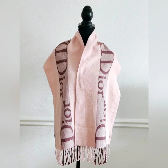 Dior Pink Wool Scarf