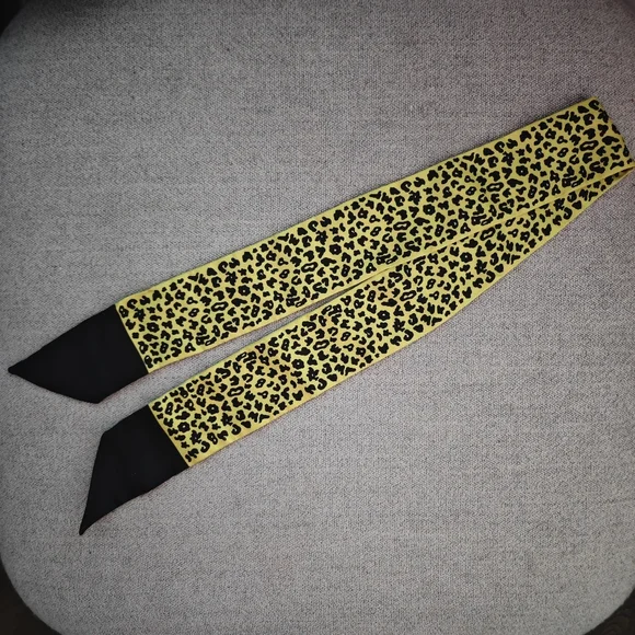 Dior lime green animal print Mitzah scarf