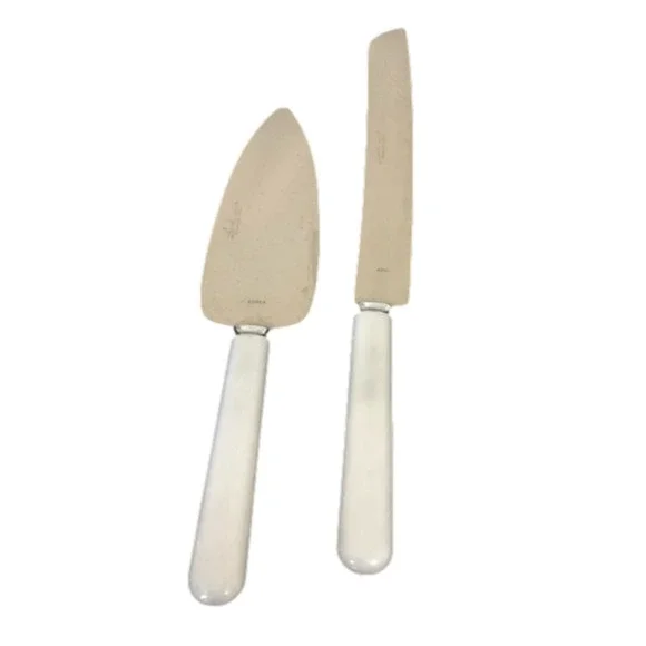 Leonard Silver Stainless Steel Wedding Knife Set