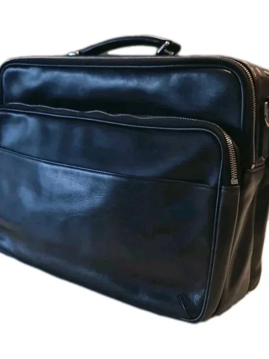 Coach Briefcase Dark Brown Leather G1S-5306 With Strap Retail $698 Vintage