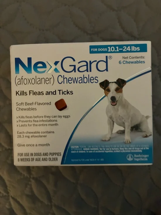 Nexgard for dogs 10.1-24 lbs flea & tick prevention 6 pack