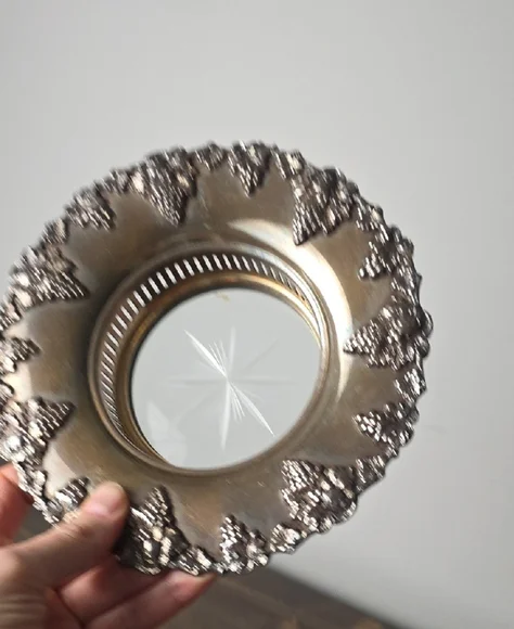 Elegant Silver Decorative Plate‎