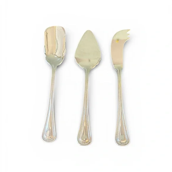 Godinger Silver Plated Cheese Service Utensils Vintage‎ NIB