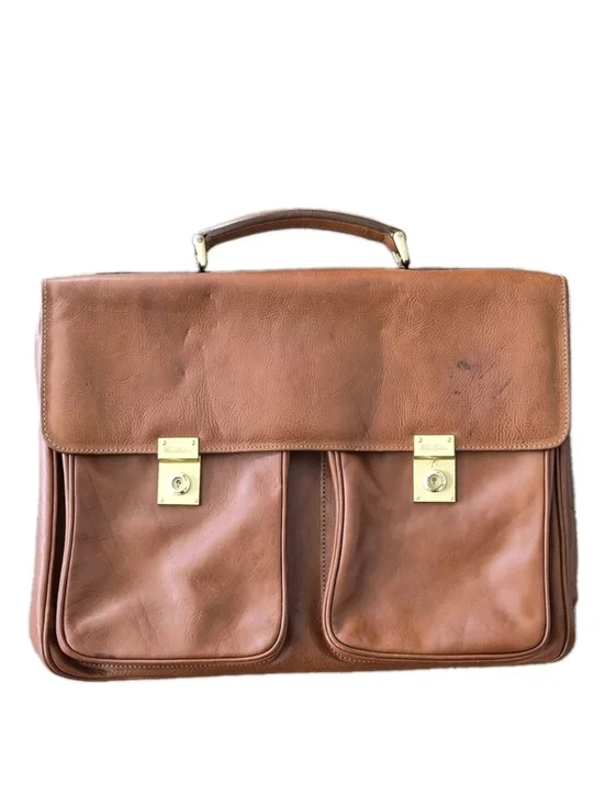 Vintage Brooks Brothers Italian Leather Briefcase.