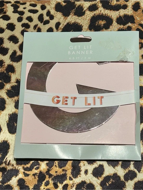 Kohls “Get Lit” Rose Gold 6.5 ft Banner