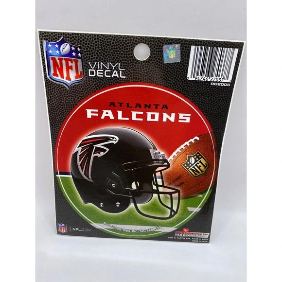 NFL Atlanta Falcons Vinyl Decal Helmet‎ Football Rico Industries Licensed