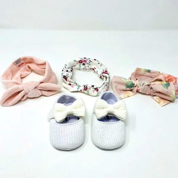 Bundle of Baby Girl Headbands & Shoes