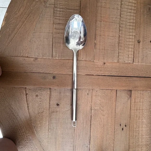 Eterna by Ekco Stainless Steel Solid Serving Spoon 18/8 Silver Hanging Loop