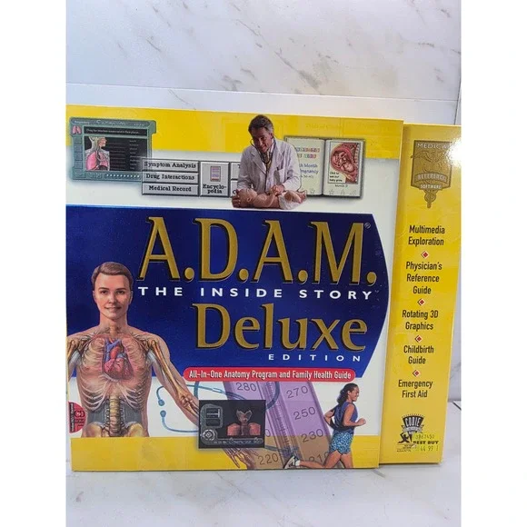 A.D.A.M. The Inside Story‎ Deluxe Edition Anatomy Family Health Guide✨NOS