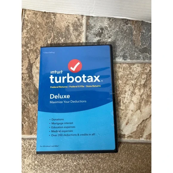 Intuit TurboTax Deluxe Tax Year 2018 Federal State Returns CD Software‎ Window