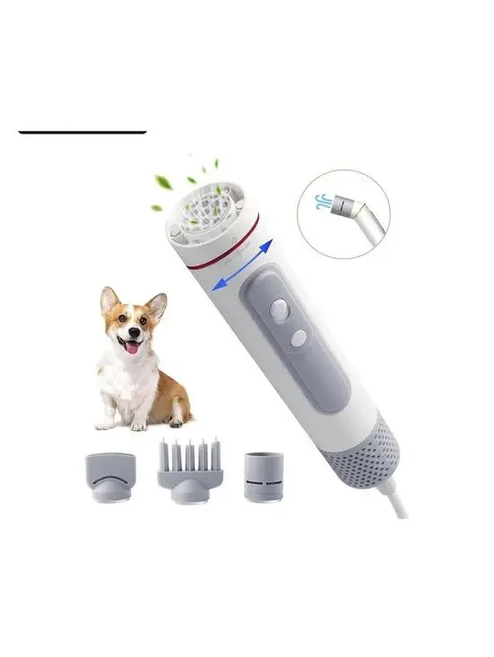 Dog Hair Dryer, Portable Handheld Pet Hair Dryer with 3 Temperature Adjustmen...