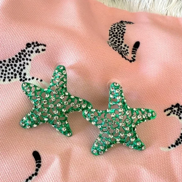 Green Starfish ZARA earrings