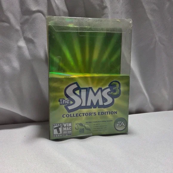 The Sims 3 Collector's Edition PC Mac 2009 EA Games Holographic Box Missing USB