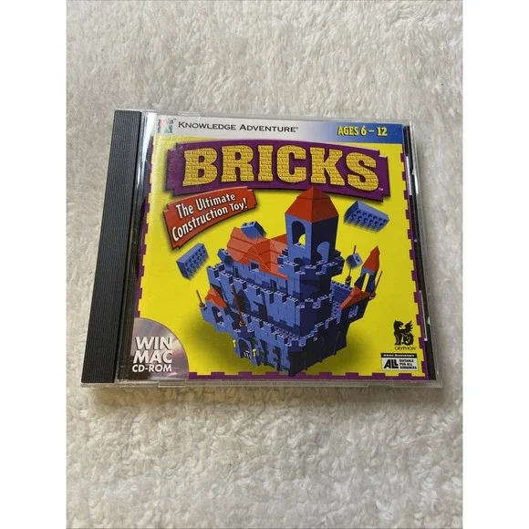Bricks by Knowledge Adventure Vintage Windows Mac PC CD ROM Ages 6-12 Build