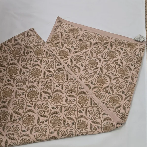 Pottery Barn Pink‎ and Gold Floral Fabric