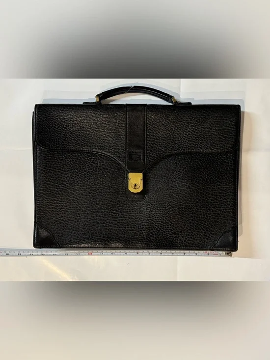 Burberry Black Leather Briefcase