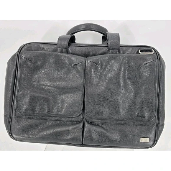 Dunhill AVORITIES Business Bag Briefcase Black Grain Leather - NO Shoulder Strap