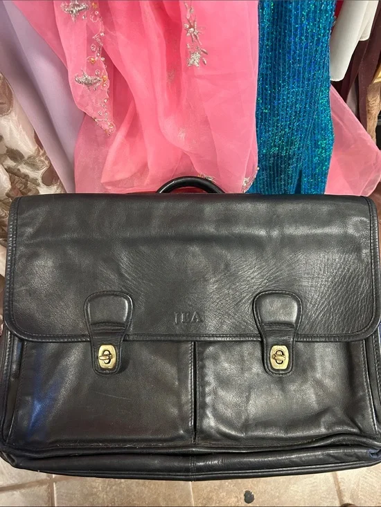 COACH Classic Black Leather Men’s Briefcase