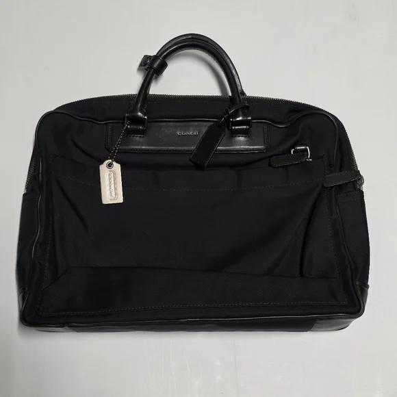 Coach 5105 Black Nylon/Leather Briefcase