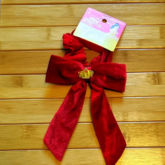 Goody Ouchless Hair Scrunchie W/Bow Disney Princess Belle Beauty And The Beast