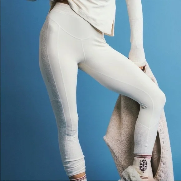 Free People Movement Uncover Base Legging Ivory XS 21” waist #f24