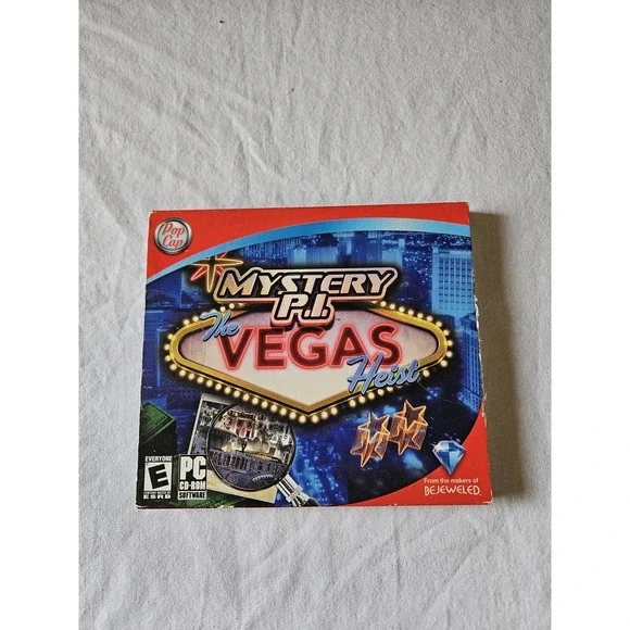 Mystery P.I. The Vegas Heist PC CD-ROM PopCap Hidden Object Game Complete