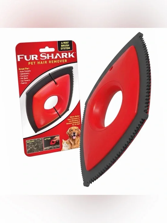 Fur Shark Multi-Edge Pet Hair Remover Handheld Brush Dog Cat Animal Pet