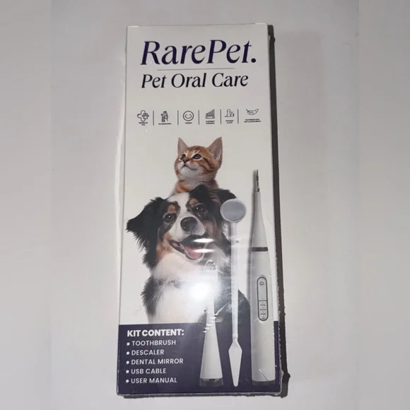 NEW My PetLab Dog Oral Care Kit Tooth Scaler Toothbrush Charging Cable Mirror