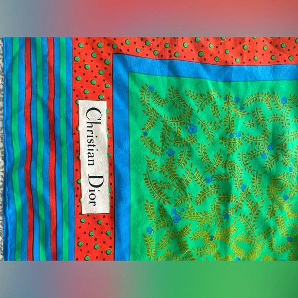 Gorgeous vintage Christian Dior Silk Scarf